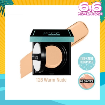 MAYBELLINE Fit Me Matte + Poreless Oil Control Cushion Foundation 128 Warm Nude 14g