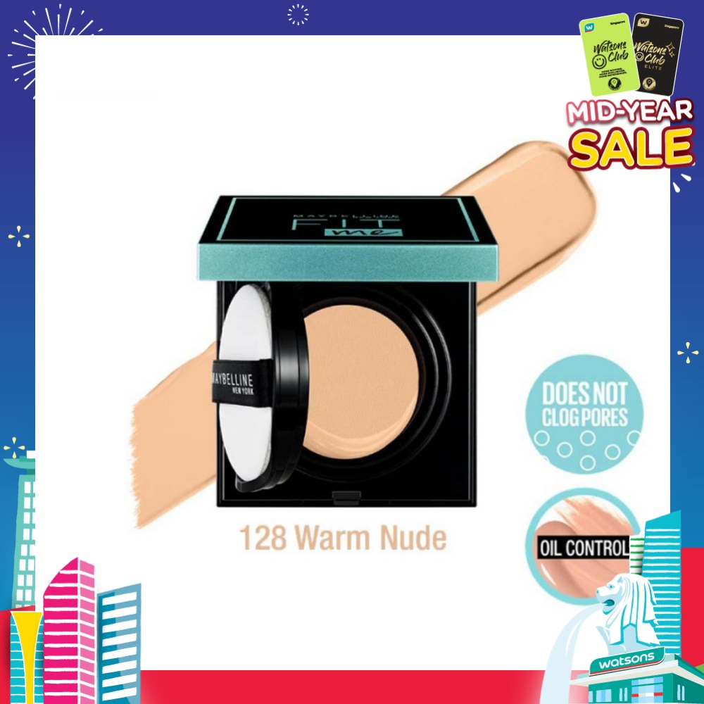 Fit Me Matte + Poreless Oil Control Cushion Foundation 128 Warm Nude 14g