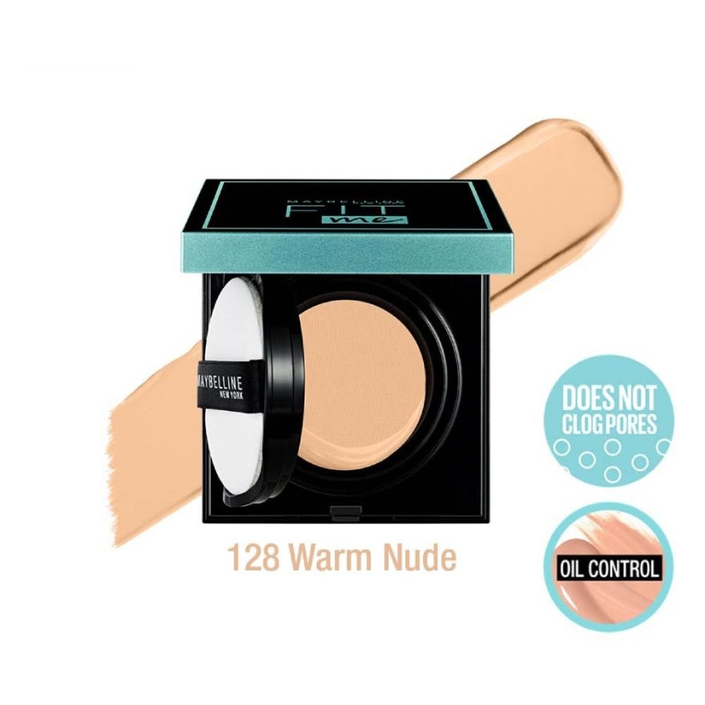 Fit Me Matte + Poreless Oil Control Cushion Foundation 128 Warm Nude 14g