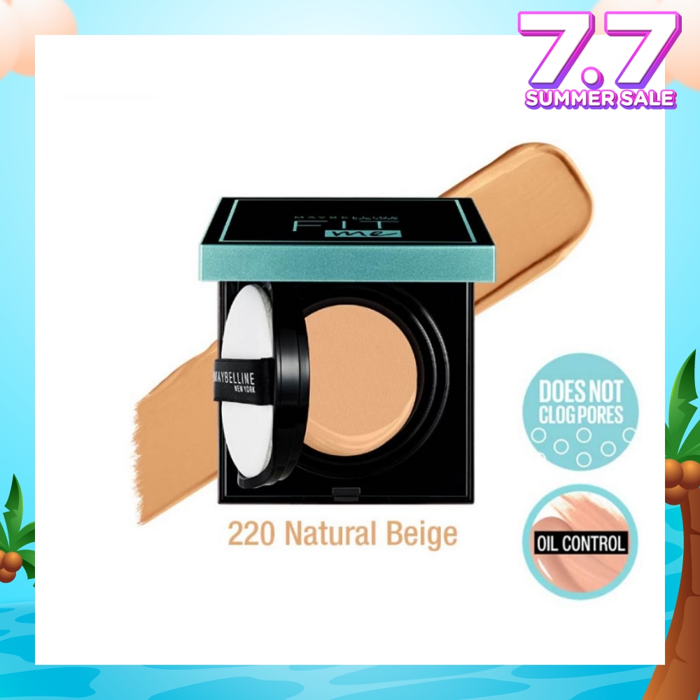 Fit Me Matte + Poreless Oil Control Cushion Foundation 220 Natural Beige 14g
