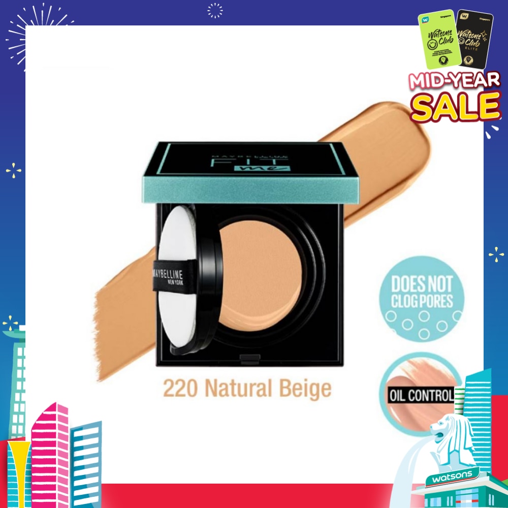 Fit Me Matte + Poreless Oil Control Cushion Foundation 220 Natural Beige 14g