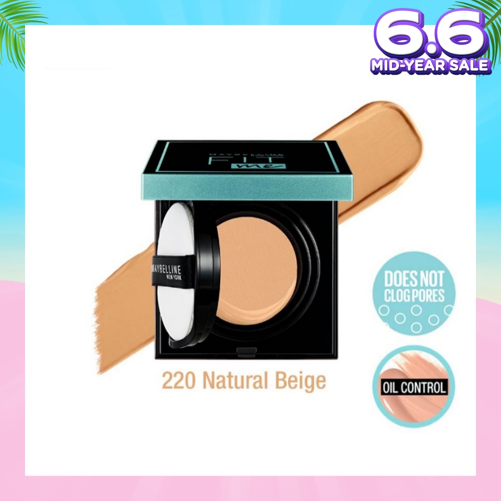 Fit Me Matte + Poreless Oil Control Cushion Foundation 220 Natural Beige 14g