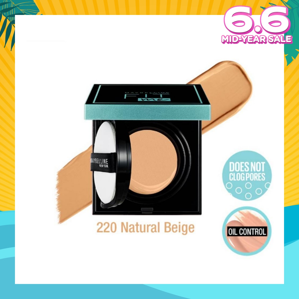 Fit Me Matte + Poreless Oil Control Cushion Foundation 220 Natural Beige 14g