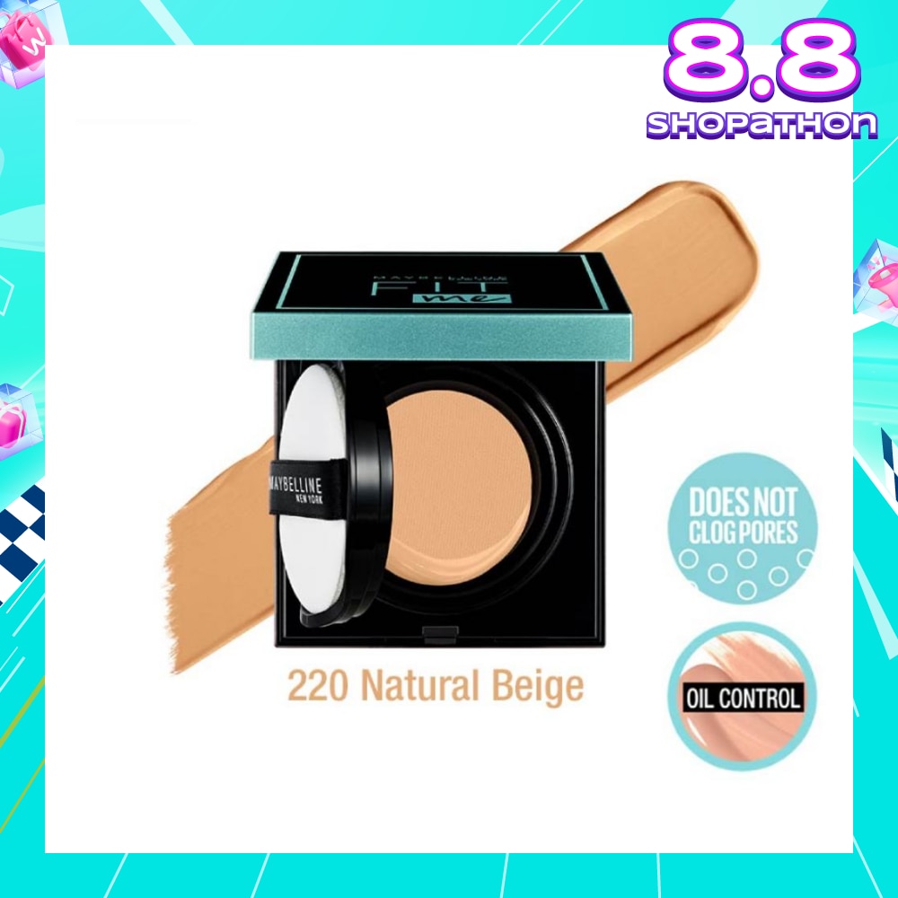 Fit Me Matte + Poreless Oil Control Cushion Foundation 220 Natural Beige 14g