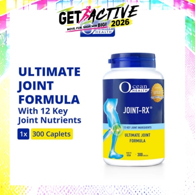 OCEAN HEALTH - Joint-RX Caplet (Relieves Joint Ache & Discomfort, Promotes Mobility & Flexibility + 12 Key Nutrients such as Glucosamine, Chondroitin, MSM, Vit D3, Boswellia) 300s image