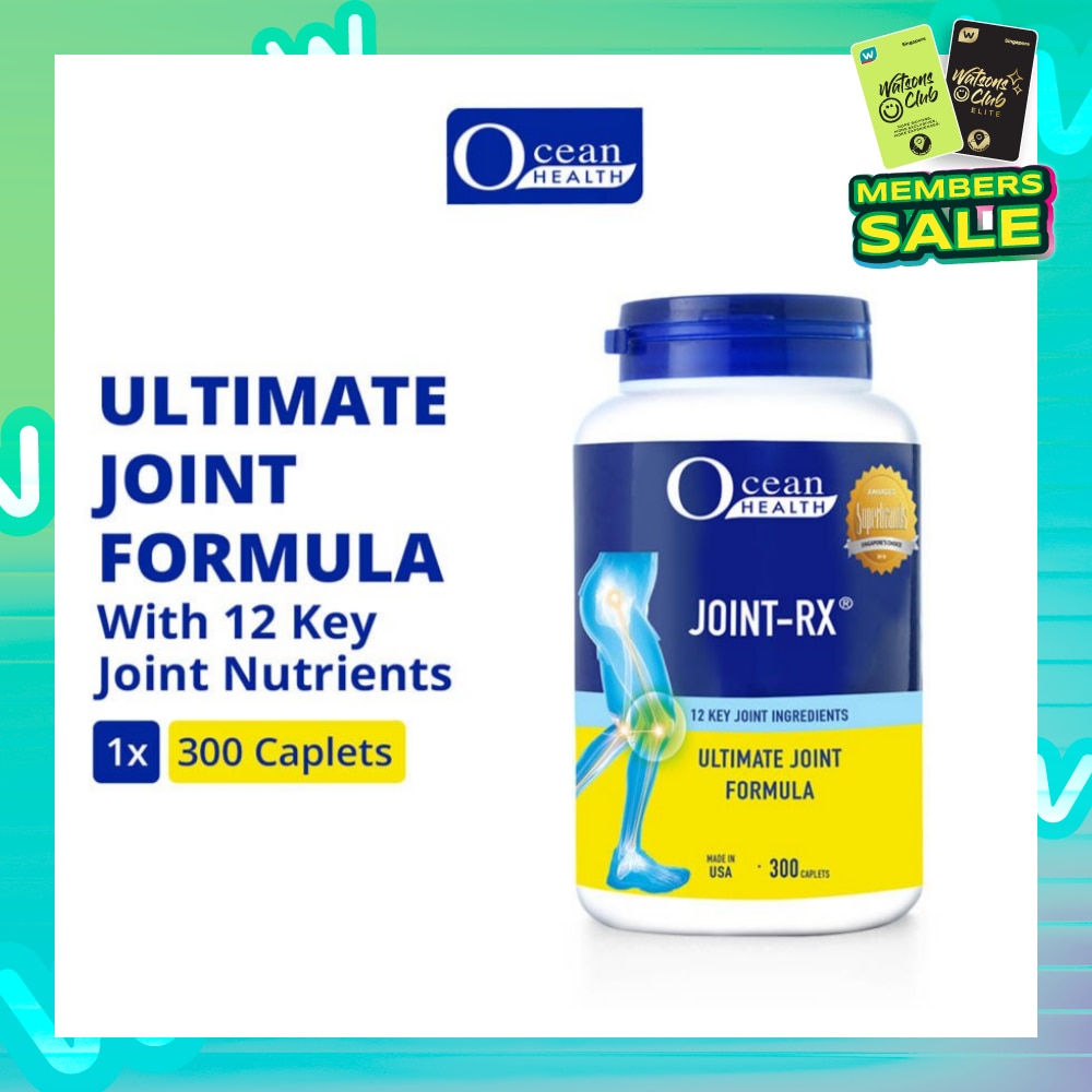 Joint-RX Caplet (Relieves Joint Ache & Discomfort, Promotes Mobility & Flexibility + 12 Key Nutrients such as Glucosamine, Chondroitin, MSM, Vit D3, Boswellia) 300s