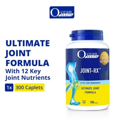 OCEAN HEALTH Joint-RX Caplet (Relieves Joint Ache & Discomfort, Promotes Mobility & Flexibility + 12 Key Nutrients such as Glucosamine, Chondroitin, MSM, Vit D3, Boswellia) 300s