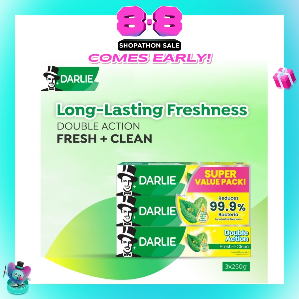 Double Action Freshness Toothpaste Value Pack 250g x 3s
