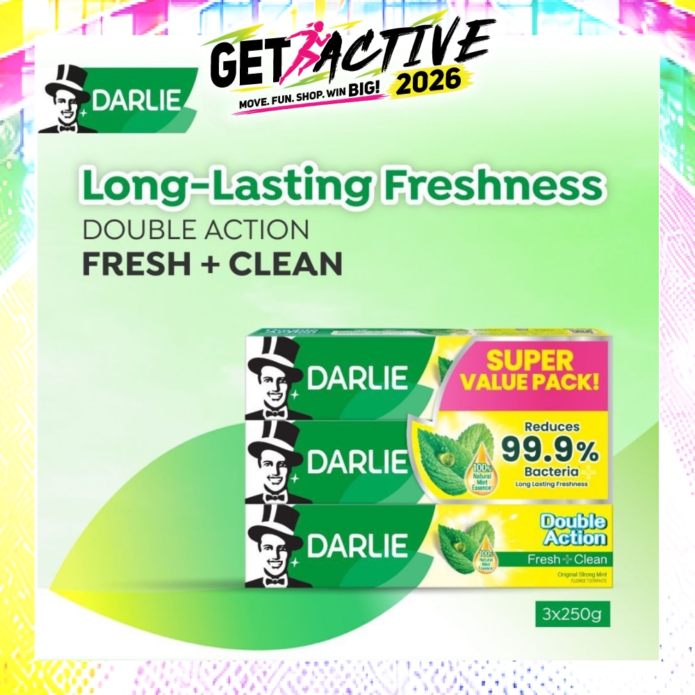 Double Action Freshness Toothpaste Value Pack 250g x 3s image