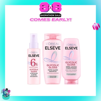 L'OREAL PARIS ELSEVE - Glycolic Gloss Haircare Bundle Set 1s