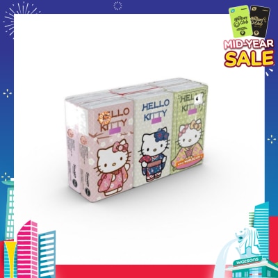HELLO KITTY Soft Tissue Paper 4ply Extra Thick Japan 6s