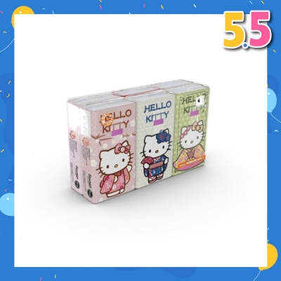 HELLO KITTY Soft Tissue Paper 4ply Extra Thick Japan 6s