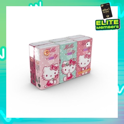 HELLO KITTY Soft Tissue Paper 4ply Extra Thick Flower 6s