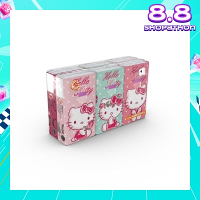 HELLO KITTY Soft Tissue Paper 4ply Extra Thick Flower 6s