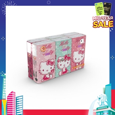 HELLO KITTY Soft Tissue Paper 4ply Extra Thick Flower 6s