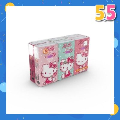 HELLO KITTY Soft Tissue Paper 4ply Extra Thick Flower 6s