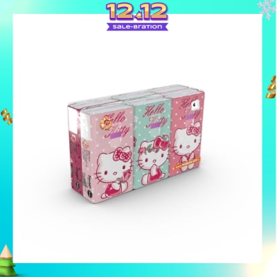 HELLO KITTY Soft Tissue Paper 4ply Extra Thick Flower 6s