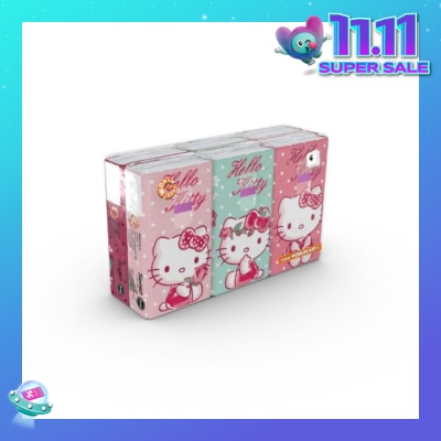 HELLO KITTY Soft Tissue Paper 4ply Extra Thick Flower 6s