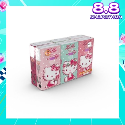 HELLO KITTY Soft Tissue Paper 4ply Extra Thick Flower 6s