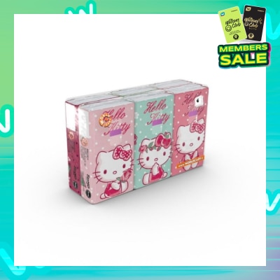 HELLO KITTY Soft Tissue Paper 4ply Extra Thick Flower 6s