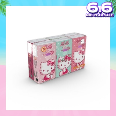 HELLO KITTY Soft Tissue Paper 4ply Extra Thick Flower 6s