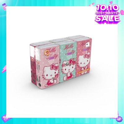 HELLO KITTY Soft Tissue Paper 4ply Extra Thick Flower 6s