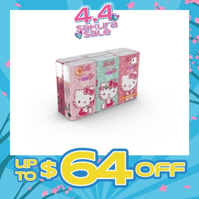 HELLO KITTY - Soft Tissue Paper 4ply Extra Thick Flower 6s