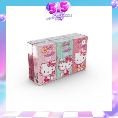 HELLO KITTY - Soft Tissue Paper 4ply Extra Thick Flower 6s