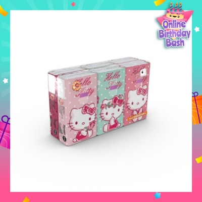 HELLO KITTY Soft Tissue Paper 4ply Extra Thick Flower 6s