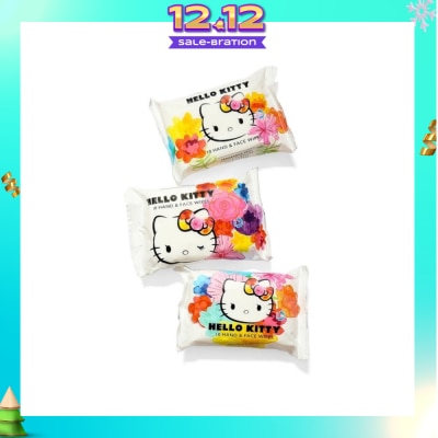 HELLO KITTY Hand & Face Wipes Fragrance Free 3s