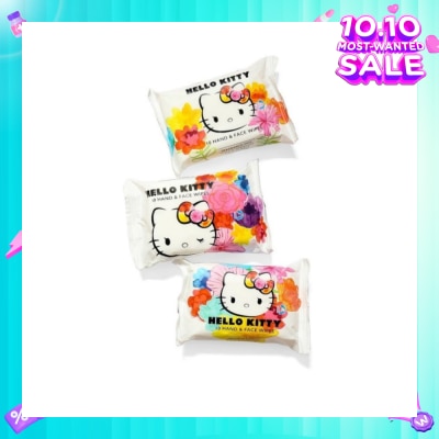 HELLO KITTY Hand & Face Wipes Fragrance Free 3s