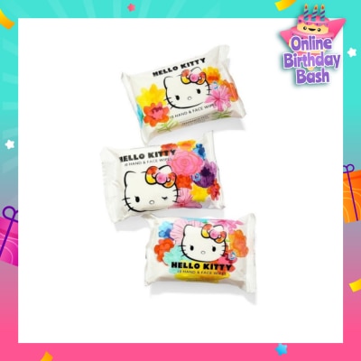 HELLO KITTY Hand & Face Wipes Fragrance Free 3s
