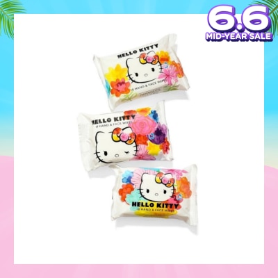 HELLO KITTY Hand & Face Wipes Fragrance Free 3s