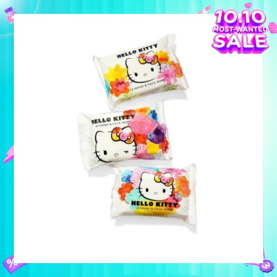 HELLO KITTY Hand & Face Wipes Fragrance Free 3s