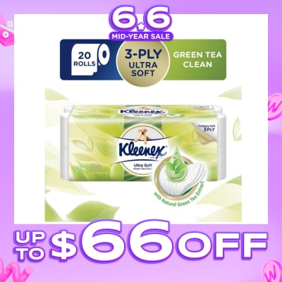 KLEENEX - Kleenex Ultra Soft Toilet Paper Green Tea 20 Rolls