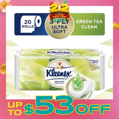 KLEENEX Kleenex Ultra Soft Toilet Paper Green Tea 20 Rolls