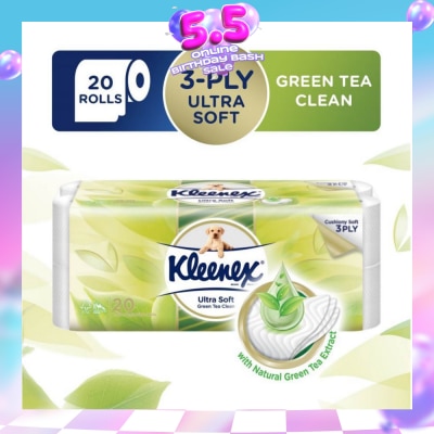 KLEENEX - Kleenex Ultra Soft Toilet Paper Green Tea 20 Rolls