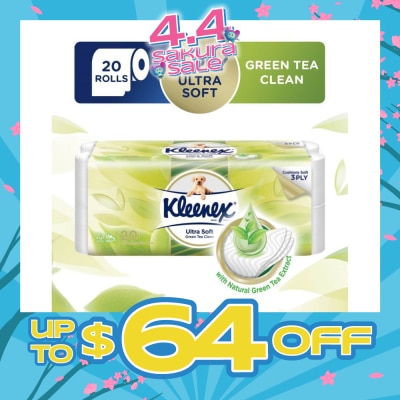KLEENEX - Kleenex Ultra Soft Toilet Paper Green Tea 20 Rolls