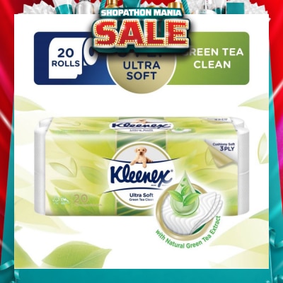 KLEENEX - Kleenex Ultra Soft Toilet Paper Green Tea 20 Rolls
