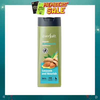 EVERSOFT - 100% Organic Almond Oil Conditioner (Smooth & Nourish) 400ml