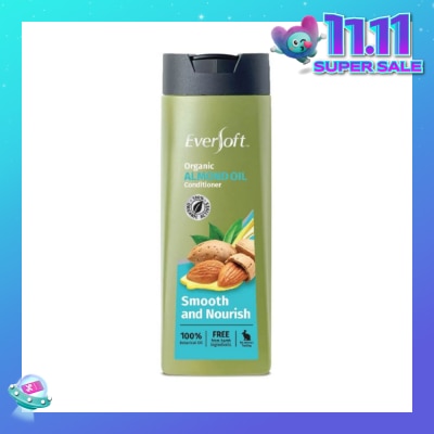 EVERSOFT 100% Organic Almond Oil Conditioner (Smooth & Nourish) 400ml