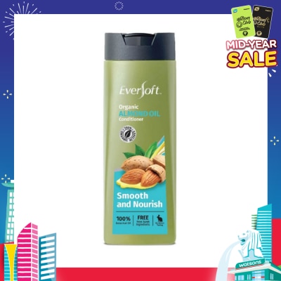 EVERSOFT 100% Organic Almond Oil Conditioner (Smooth & Nourish) 400ml