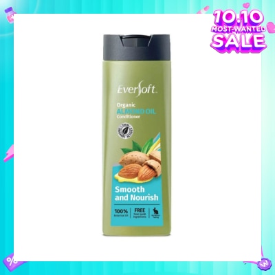 EVERSOFT 100% Organic Almond Oil Conditioner (Smooth & Nourish) 400ml