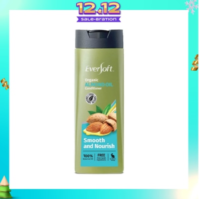EVERSOFT 100% Organic Almond Oil Conditioner (Smooth & Nourish) 400ml