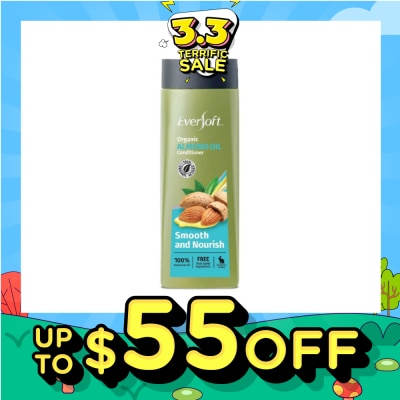 EVERSOFT 100% Organic Almond Oil Conditioner (Smooth & Nourish) 400ml