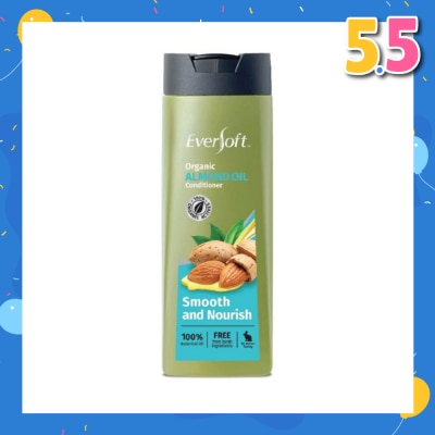 EVERSOFT 100% Organic Almond Oil Conditioner (Smooth & Nourish) 400ml