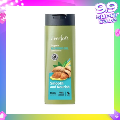 EVERSOFT 100% Organic Almond Oil Conditioner (Smooth & Nourish) 400ml