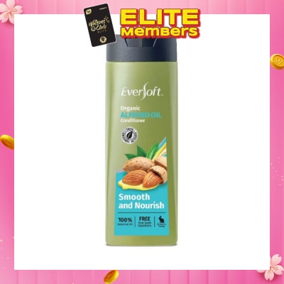 EVERSOFT 100% Organic Almond Oil Conditioner (Smooth & Nourish) 400ml
