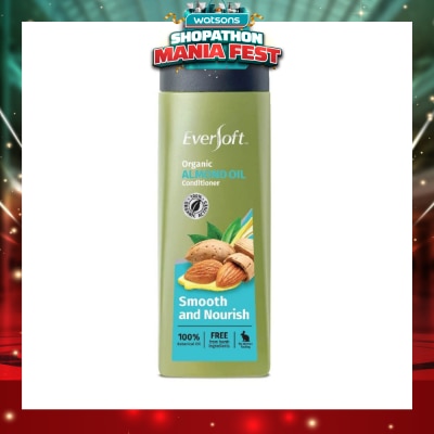 EVERSOFT - 100% Organic Almond Oil Conditioner (Smooth & Nourish) 400ml