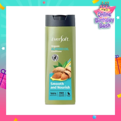 EVERSOFT 100% Organic Almond Oil Conditioner (Smooth & Nourish) 400ml